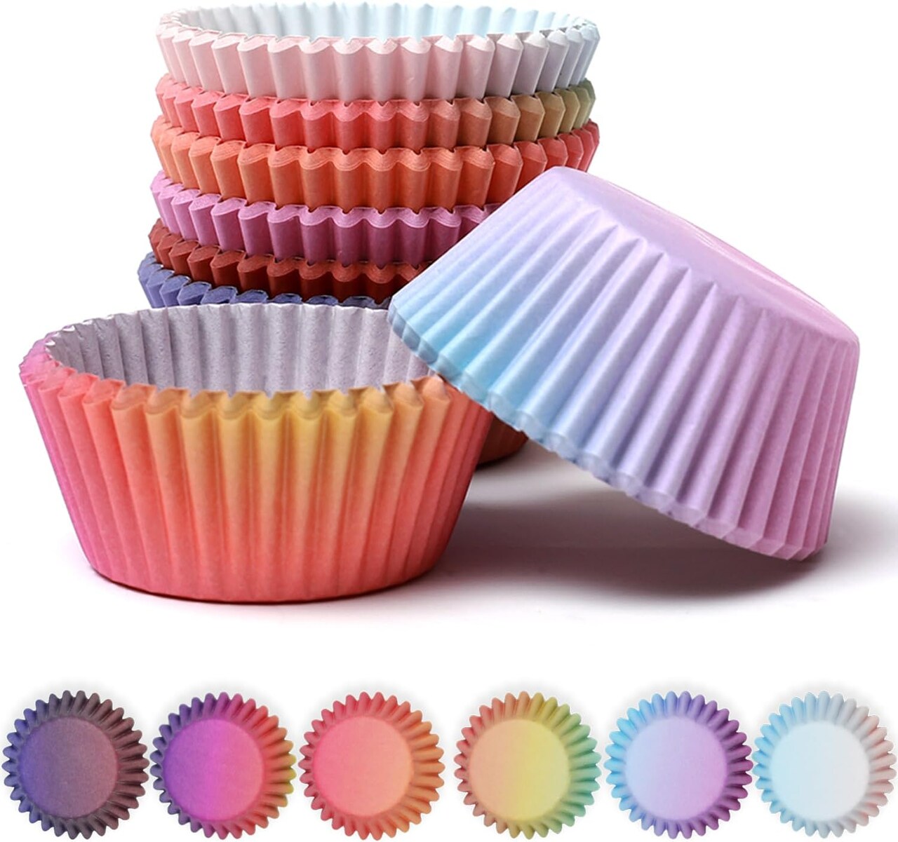 Cupcake Liners Cupcake Cups 300-Count Food Grade Gradient Design Cupcake Papers Baking Cups Cupcake Wrappers